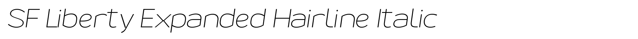 SF Liberty Expanded Hairline Italic image